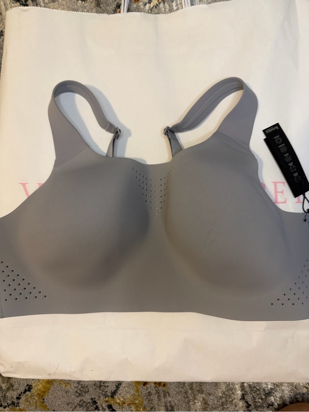 Victoria’s Secret VSX High Support Sports Bra 38C Gray NWT